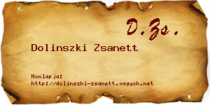 Dolinszki Zsanett névjegykártya